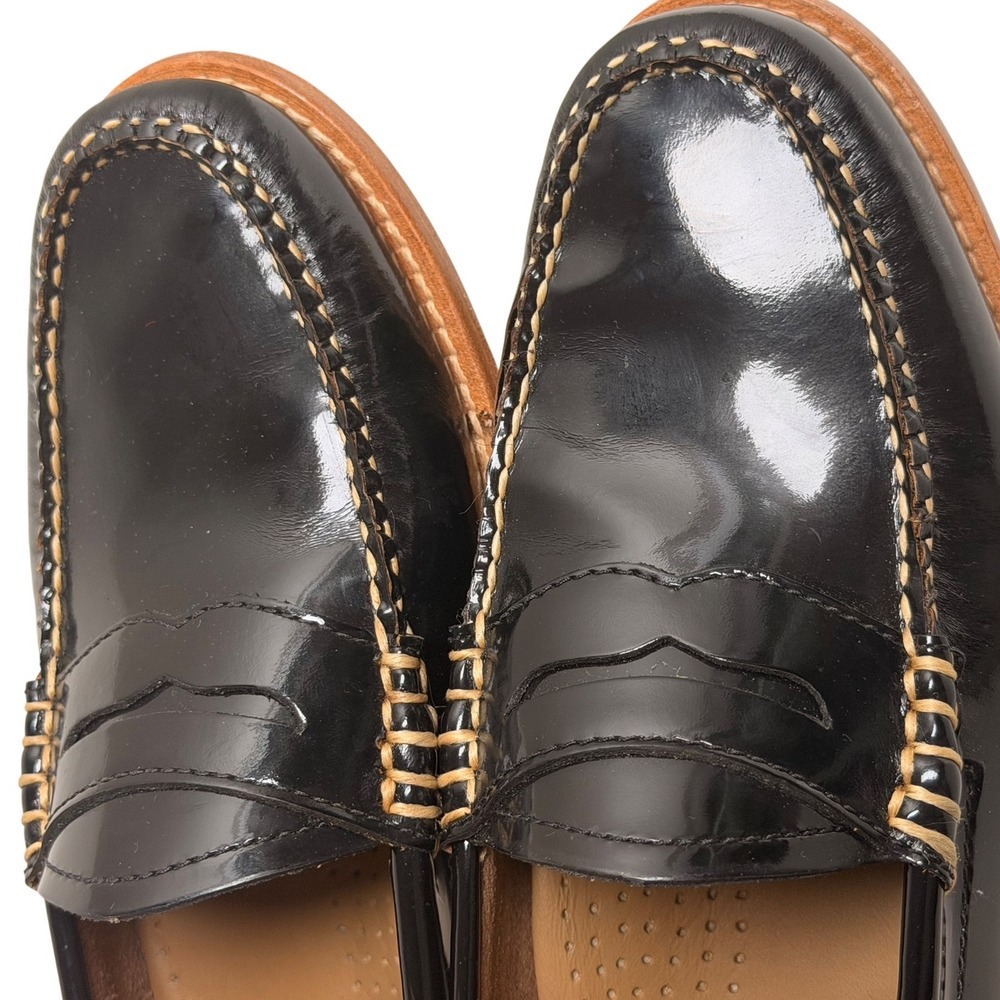 G.H. Bass Weejuns Whitney Penny Loafers Black Patent Leather Size 8M - Picture 11 of 16